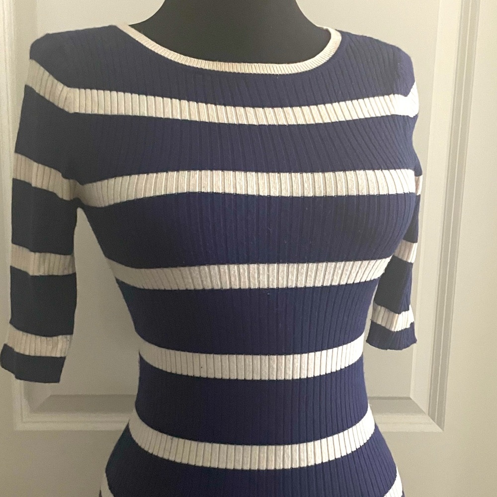 Navy striped sweater